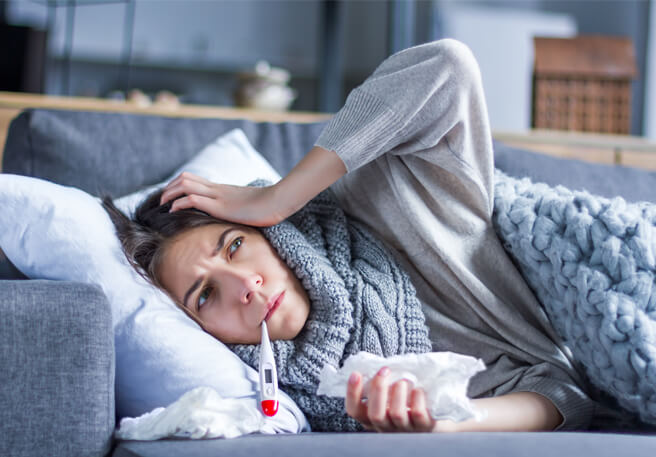 Erkältung mit Fieber