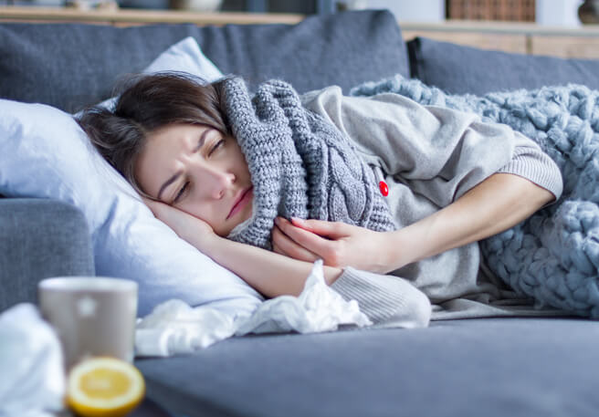 Erkältung mit Halsschmerzen
